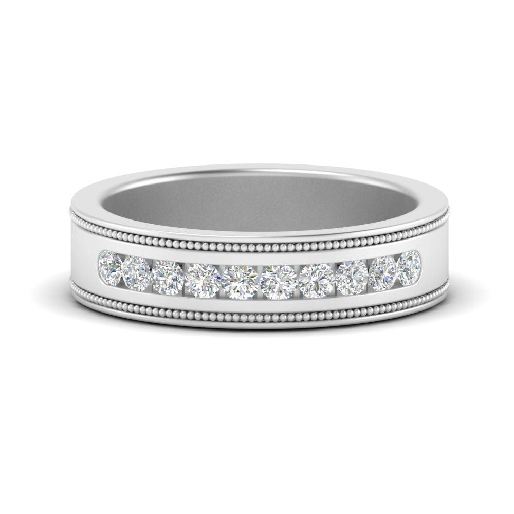 Flat Milgrain Mens Promise Band
