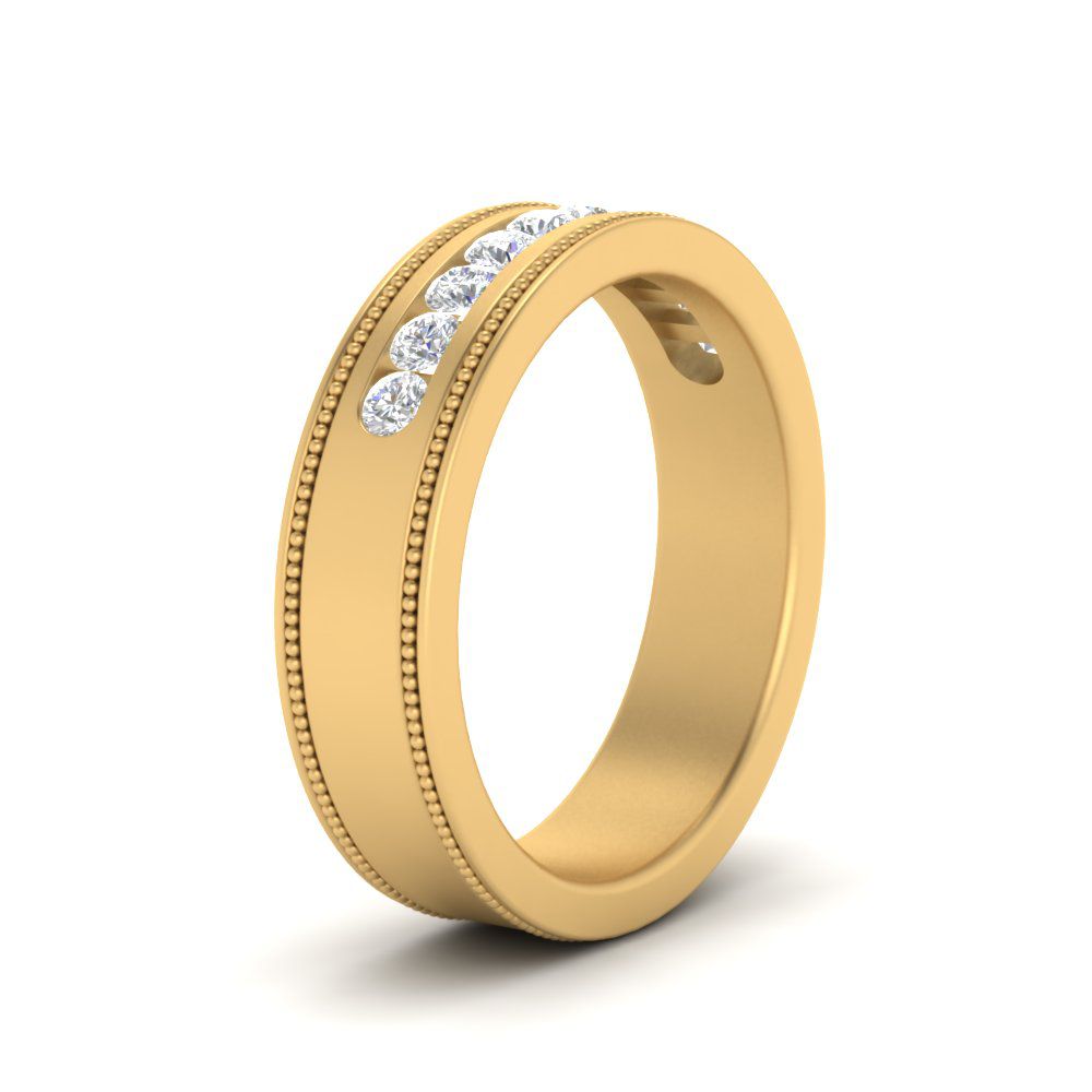 Flat Milgrain Mens Promise Band