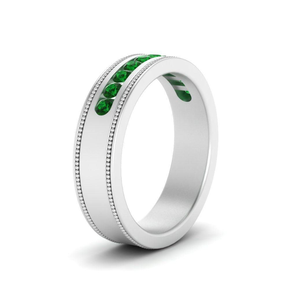 Flat Milgrain Mens Promise Band