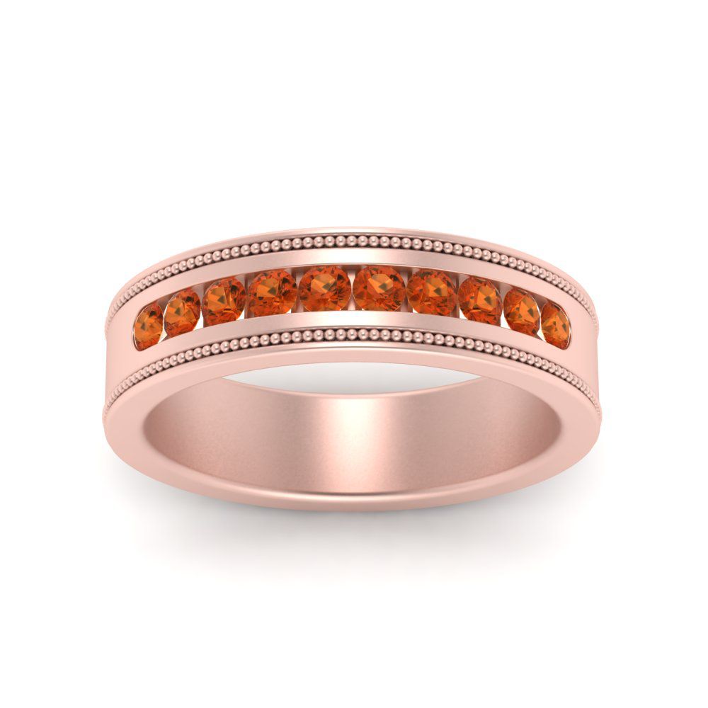Flat Milgrain Mens Promise Band