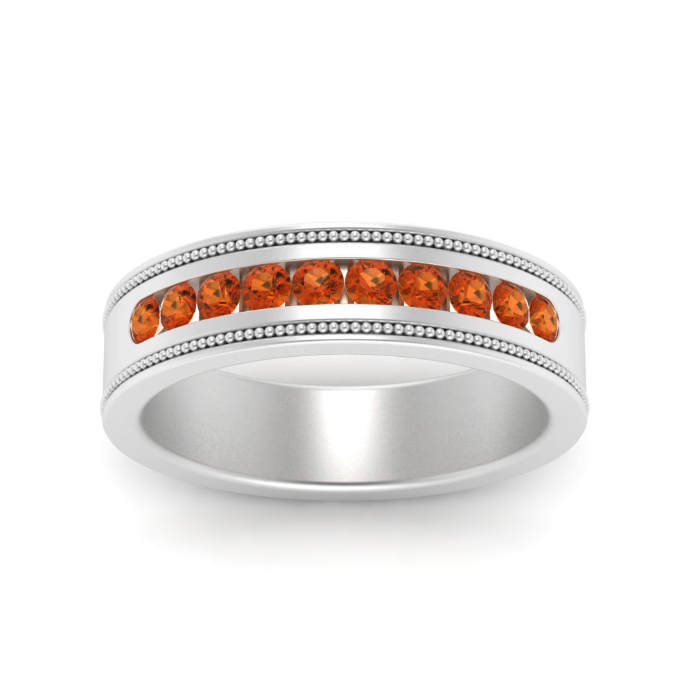 Flat Milgrain Mens Promise Band