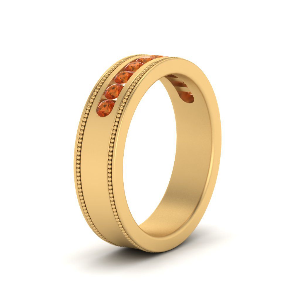 Flat Milgrain Mens Promise Band