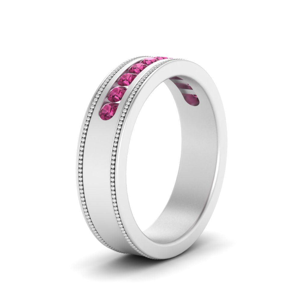 Flat Milgrain Mens Promise Band