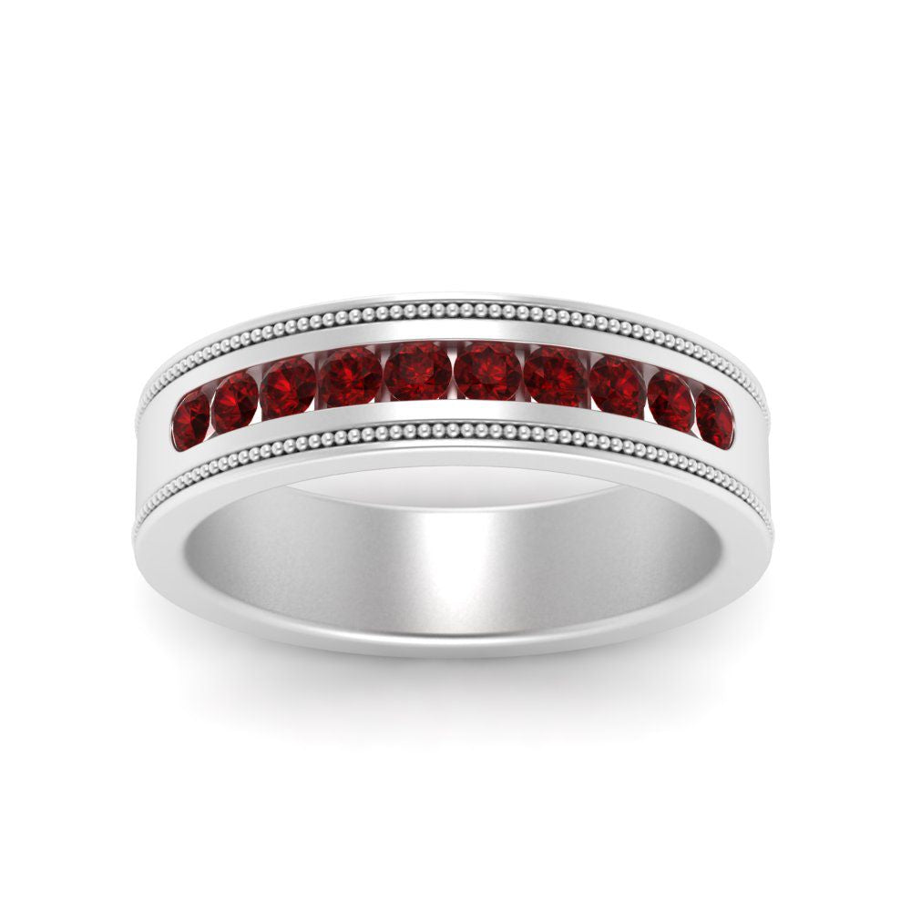 Flat Milgrain Mens Promise Band