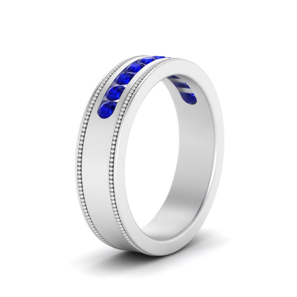 Flat Milgrain Mens Promise Band
