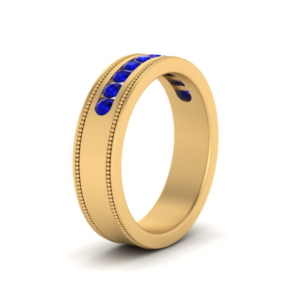 Flat Milgrain Mens Promise Band