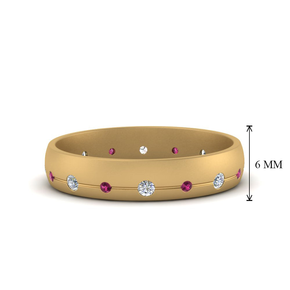 Flush Set Diamond Wedding Band