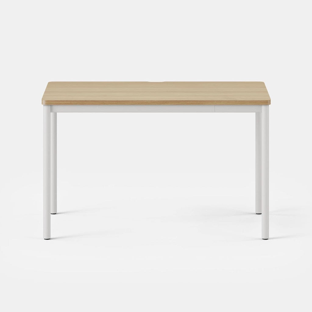 Functional Home Office Desk with Rounded Corners and Cable Notch