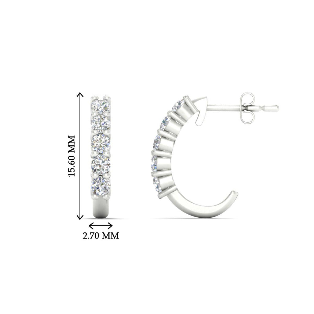Half Huggie Hoop Earring