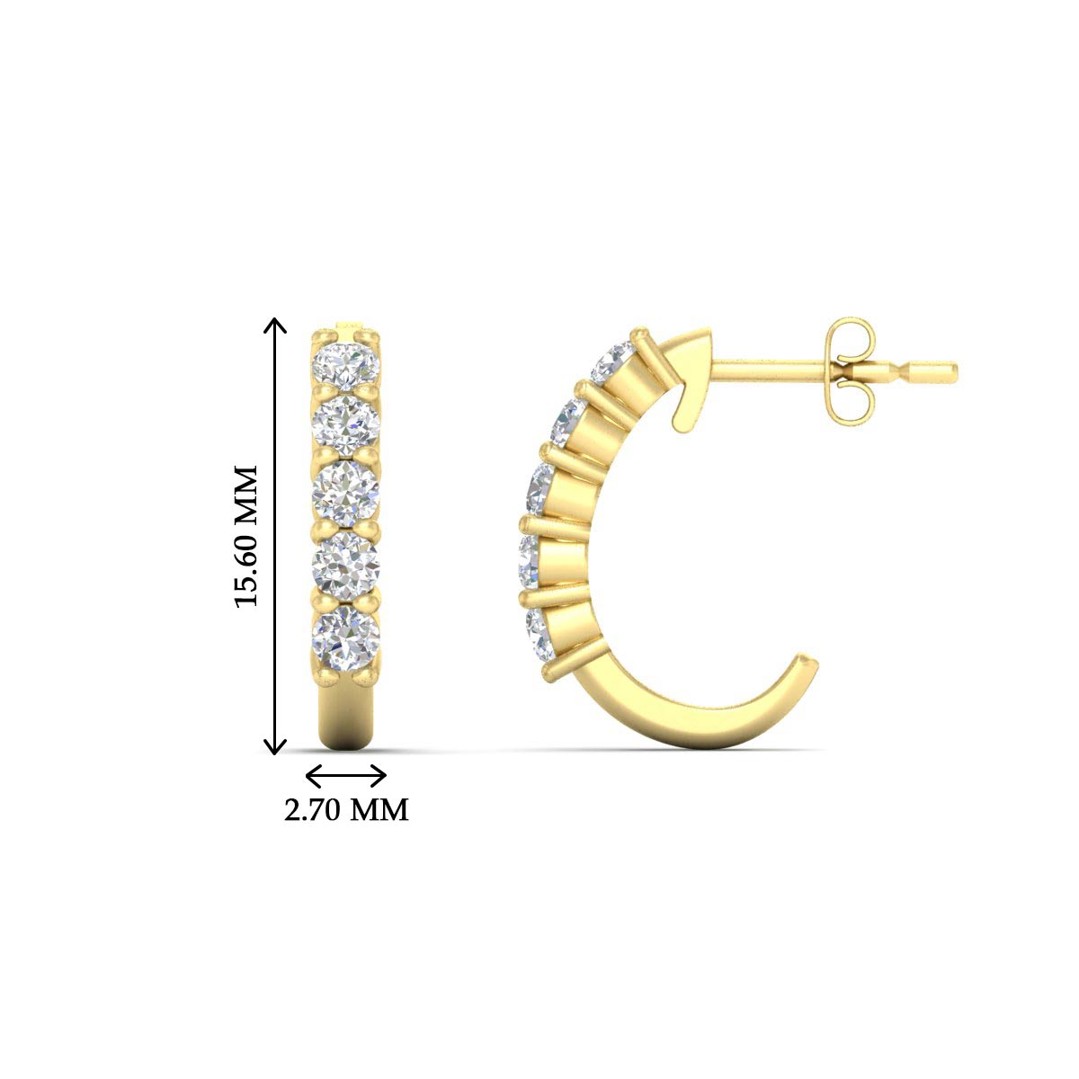 Half Huggie Hoop Earring
