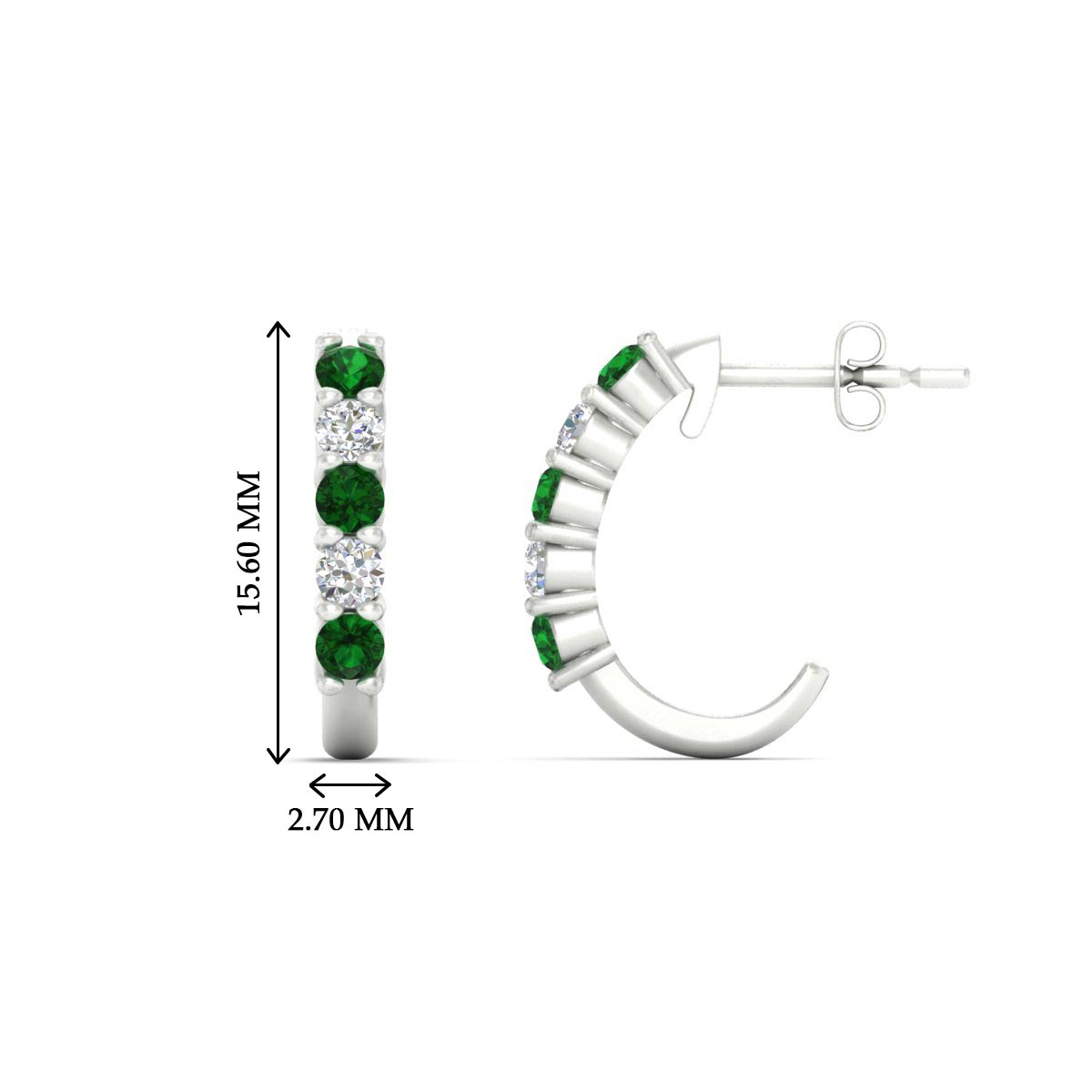 Half Huggie Hoop Earring