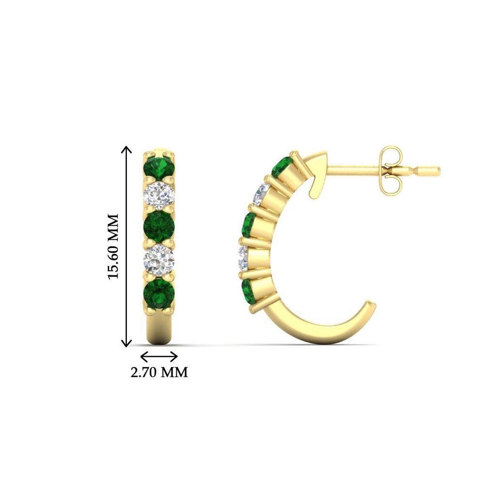 Half Huggie Hoop Earring