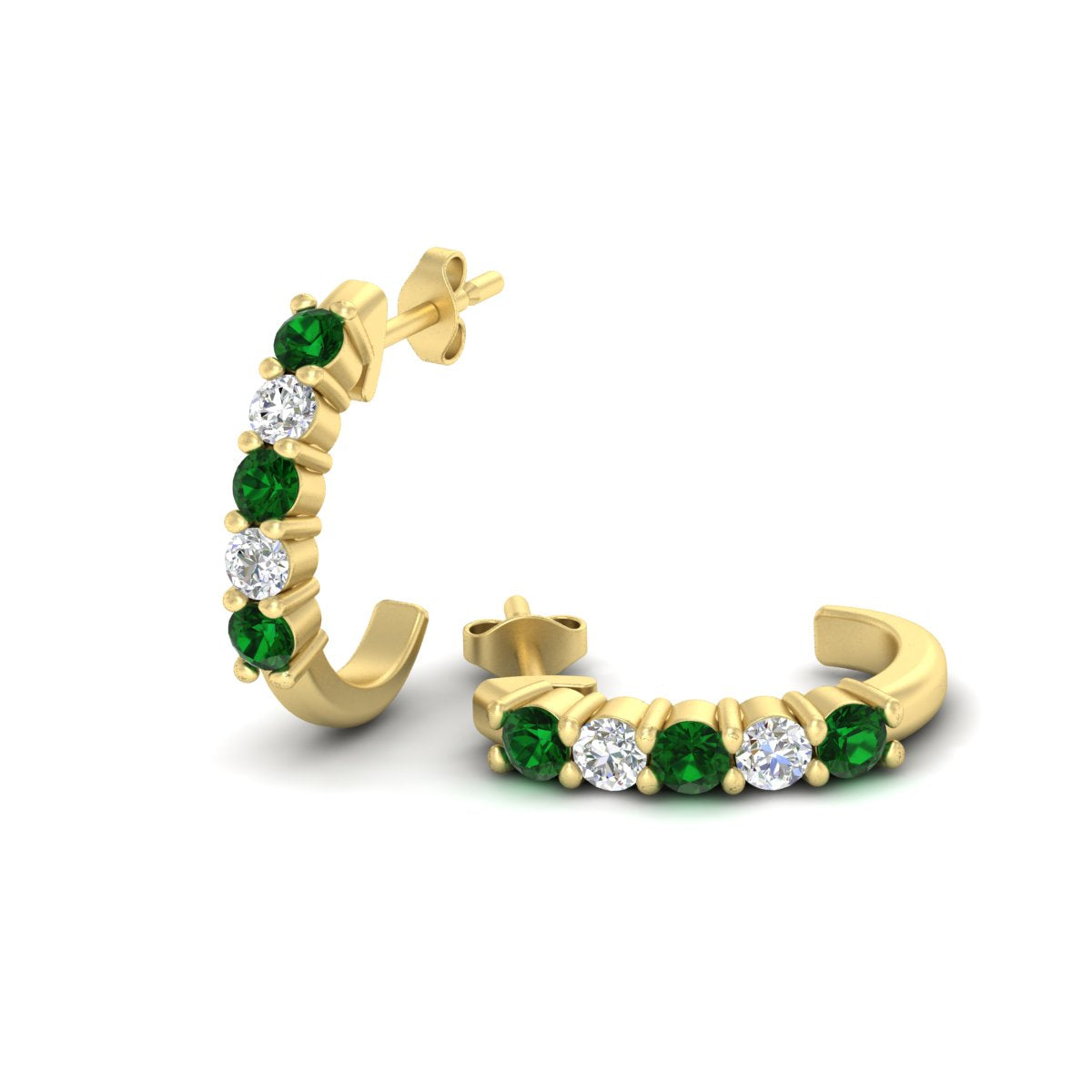 Half Huggie Hoop Earring