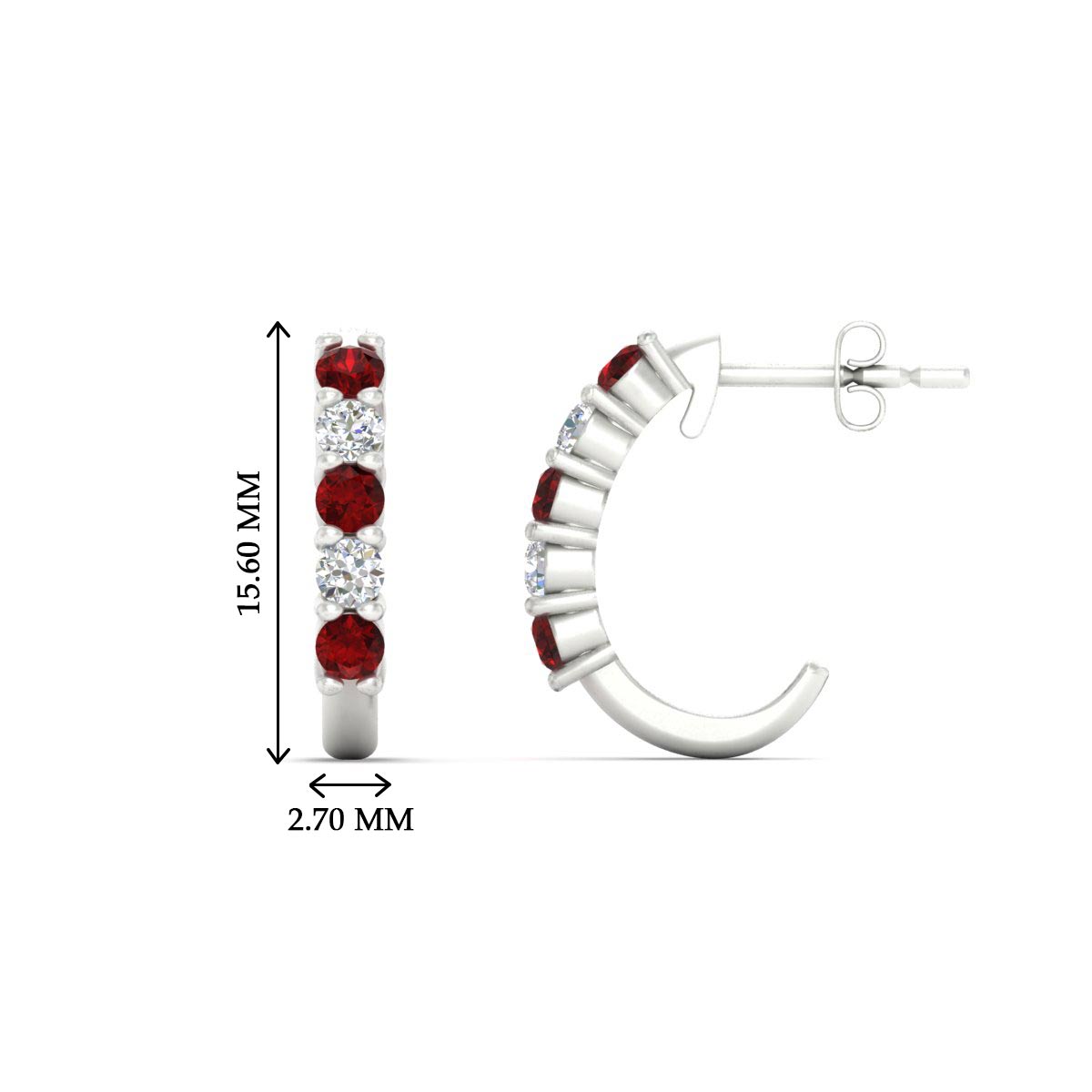 Half Huggie Hoop Earring