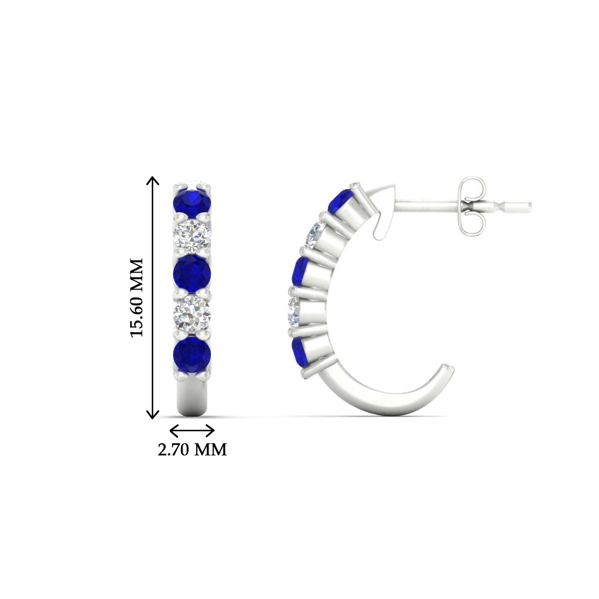 Half Huggie Hoop Earring