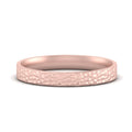 Hammered Wedding Band Comfort Fit 5 mm