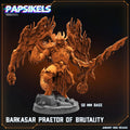BARKASAR, Preator Of Brutality by Papsikels Miniature, 100mm tall Miniature, 28/32mm Scale, War Gaming Figure, Proxy for Trench Crusade