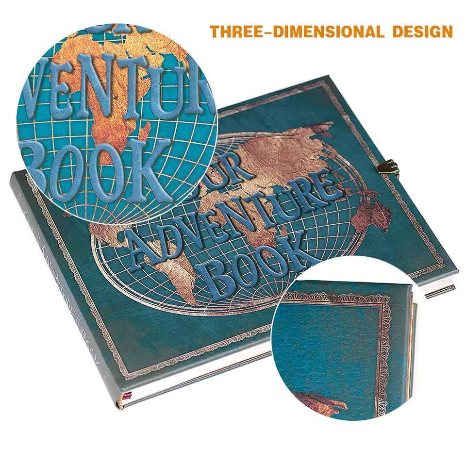 Our Adventure Book: Retro Leather Travel Photo Album, Scrapbook, Image Memory Journal, Keepsake Diary