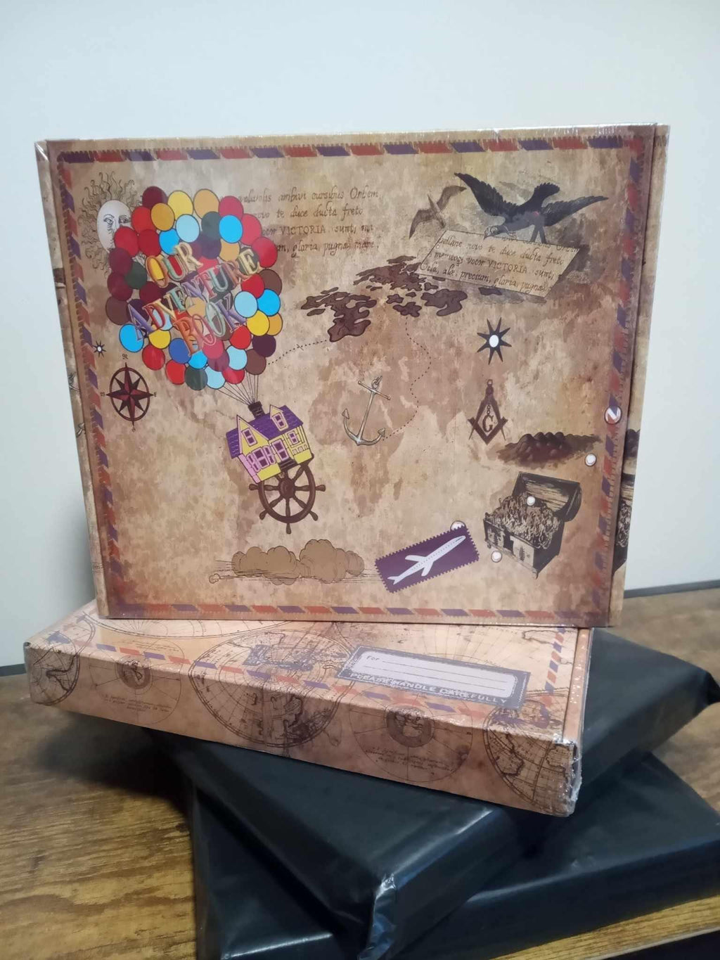 Our Adventure Book: Scrapbook Photo Album, Vintage Travel Theme, Keepsake Diary, Image Memory Journal
