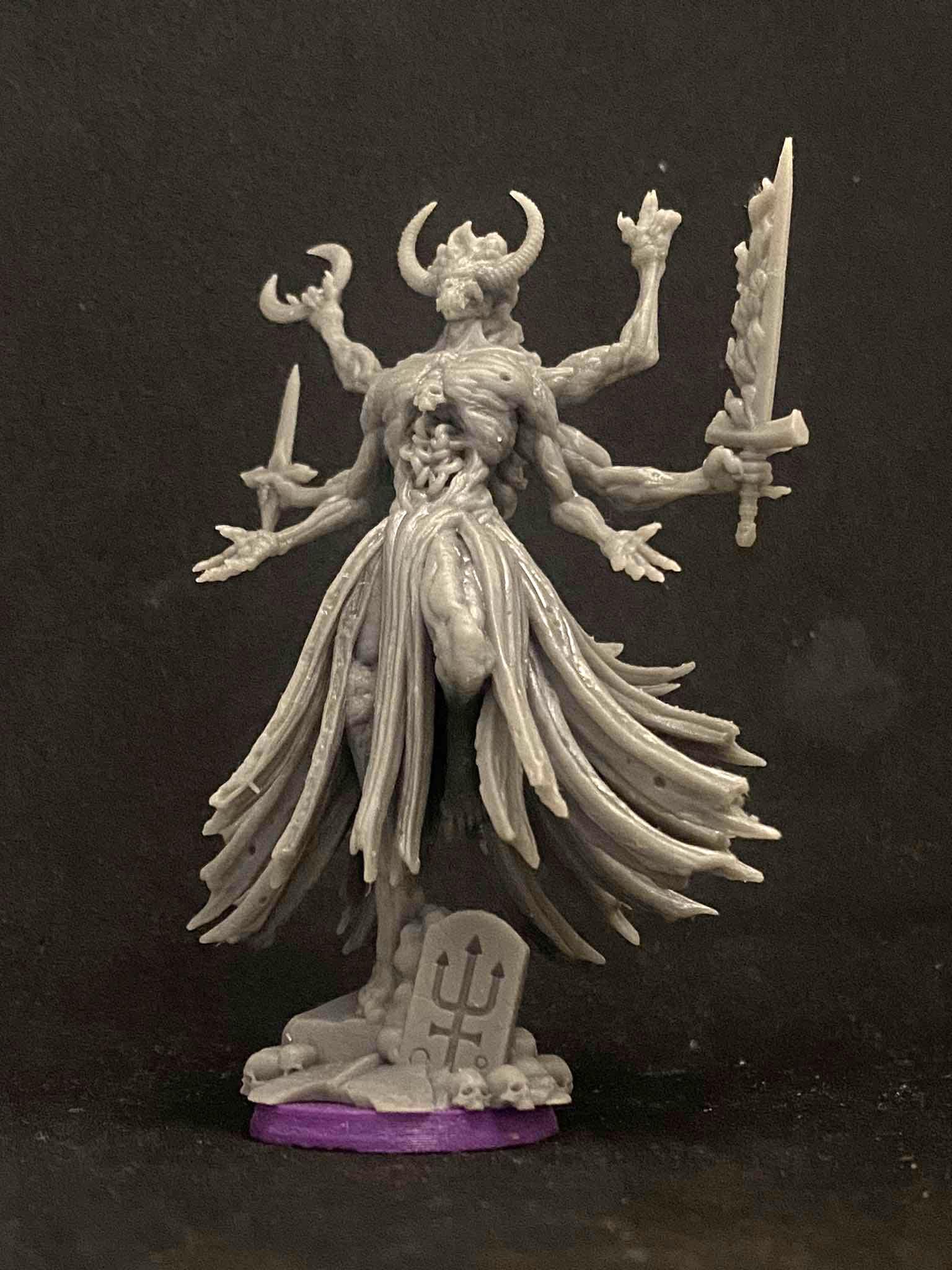 Baphomet Sorcerer by Papsikels Miniature, 80mm Miniature, 32mm Scale, War Gaming, Proxy for Trench Crusade, Table top gaming