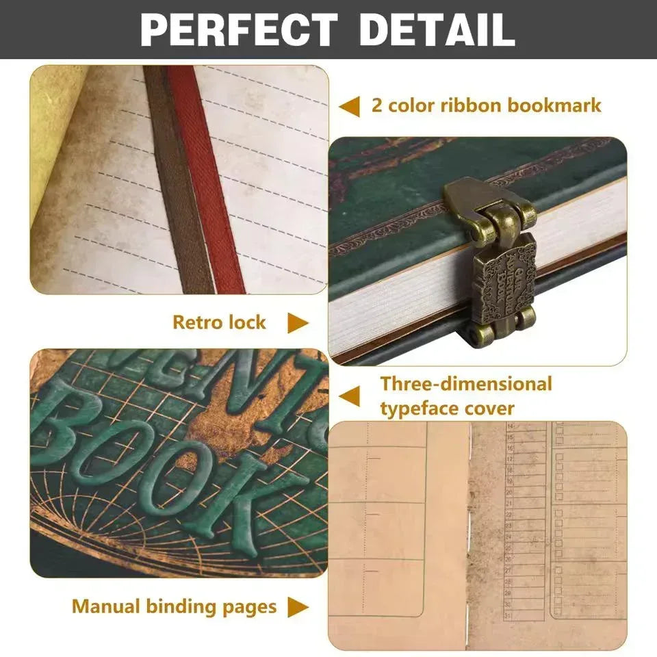 Our Adventure Book: Retro Leather Travel Photo Album, Scrapbook, Image Memory Journal, Keepsake Diary