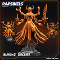 Baphomet Sorcerer by Papsikels Miniature, 80mm Miniature, 32mm Scale, War Gaming, Proxy for Trench Crusade, Table top gaming