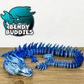 East Dragon Yuzhi, by BendyBuddies 3D Printed, 1 Color PLA, articulated dragon, fidget, toy, 18 inches