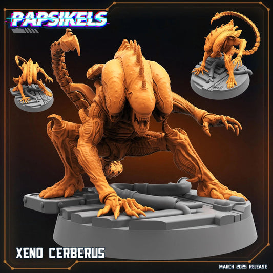 Xeno Cerberus by Papsikels Miniature, 30mm Miniature, 32mm Scale, War Gaming, Proxy for Alien, Table top gaming, Sci-fi, Aliens