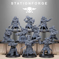 Scavanger Scorchers by Station Forge 28mm Heroic Scale Miniature, 32mm tall, 10 Units, Proxy, Grimdark, Sci-Fi, OPR, Guard, Chaos