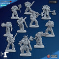 Traitor Militum Melee by Ghamak Sci-fi 28mm Heroic Scale Miniature, 38mm tall, 6-10 Units, Proxy, Grimdark, Sci-Fi, One Page Rules Comp