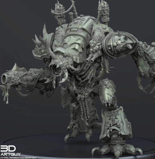 Corrupted Knight by 3DArtGuy 32mm scale, 50, 100, 185mm, Miniature War Gaming Figure
