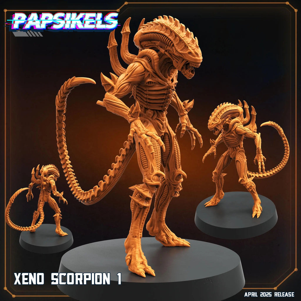 Xeno Scorpion by Papsikels Miniature, 32mm Heroic Scale, War Gaming, Proxy for Alien, Aliens vs Humans, Sci-fi, Xenomorph