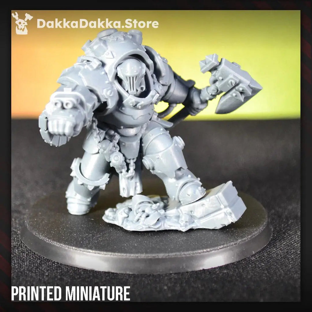 Gorgwork Comander in Heavy Armor by DakkaDakka 28mm Heroic Scale Miniature, 46mm tall