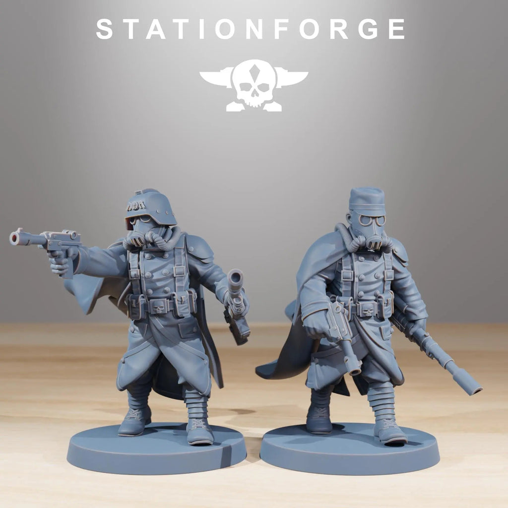 Grim Guard Marksman by Station Forge 28/32mm Heroic Scale Miniature, 32mm tall, 10 Units, Proxy, Grimdark, Sci-Fi, OPR, Guard