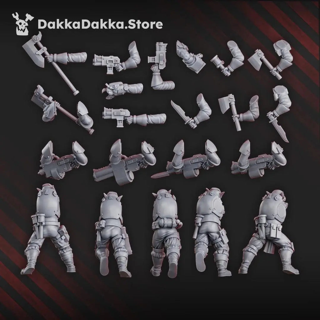 Gorggrot Tactic Squad by DakkaDakka 28mm Heroic Scale Miniature, 29mm tall, 10 Units