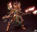 Fire Elf by 3DArtGuy 32mm scale, 50mm or 100mm, Miniature War Gaming Figure, Grim Dark, Proxy, Space Elf, Fire Elf