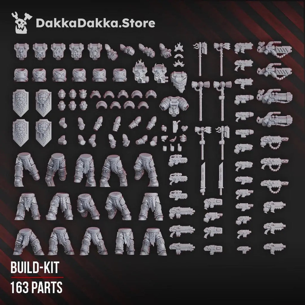 Ignisaurus Clan Warriors Storm Squad with Jetpacks by DakkaDakka 28/32mm Heroic Scale Miniature, 36mm tall, 5 Units