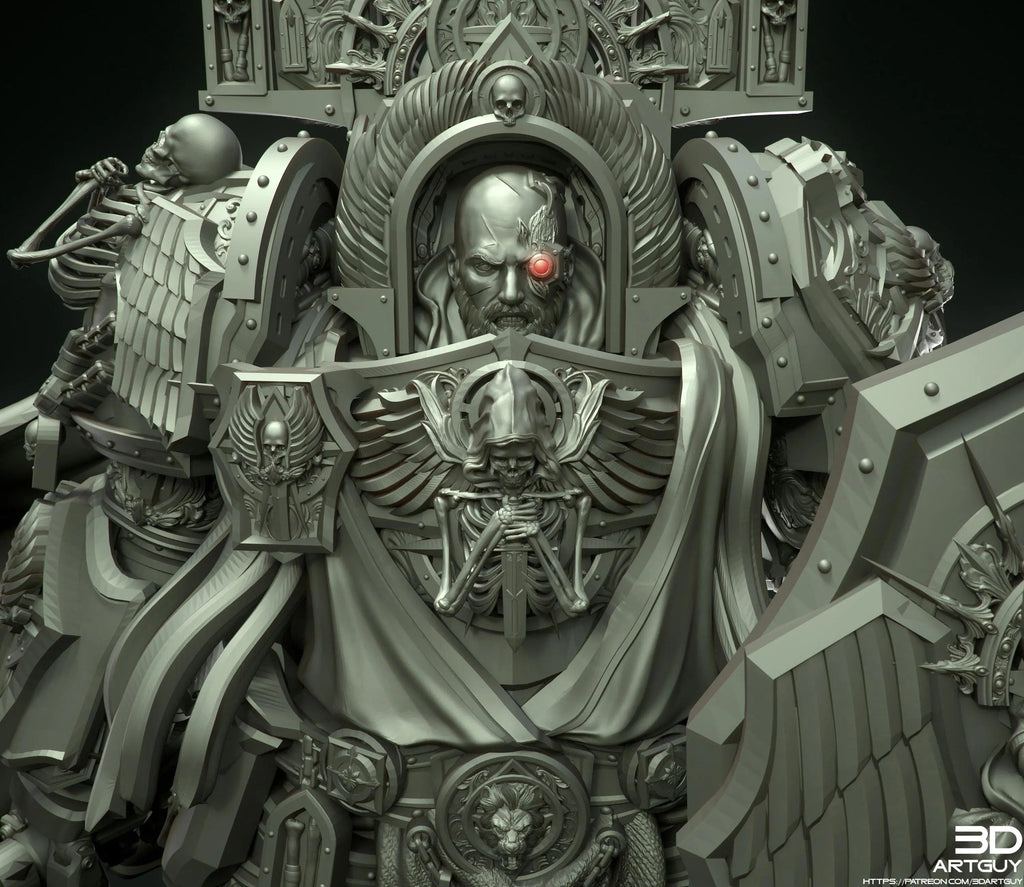 Grim Knight by 3DArtGuy 32mm scale, 50mm or 100mm, Miniature War Gaming Figure, Grim Dark, Proxy, Terminator, Death Wing, I, Angel