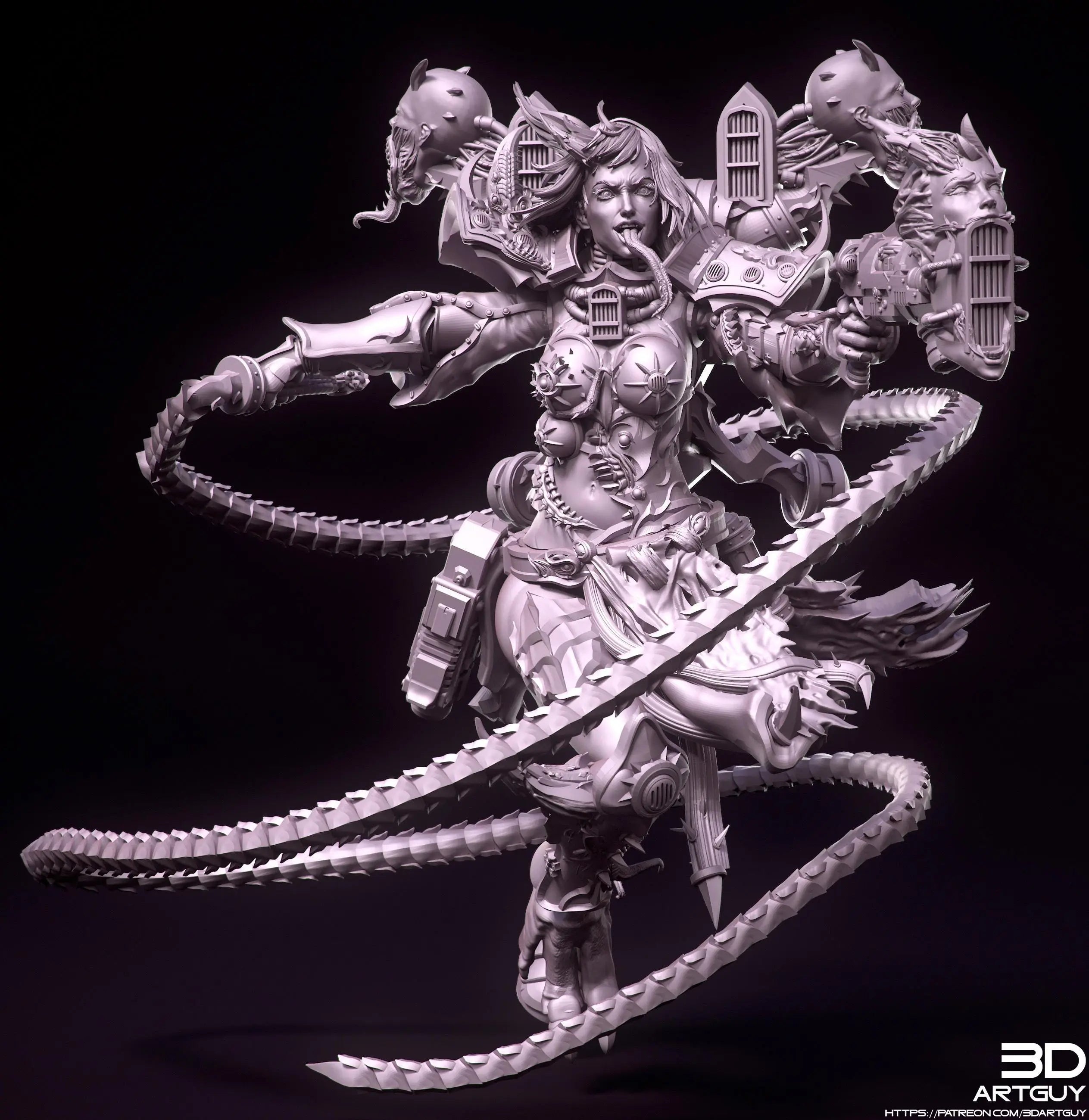 Noisy Sister by 3DArtGuy 28/32mm scale, 50mm or 100mm, Miniature War Gaming Figure