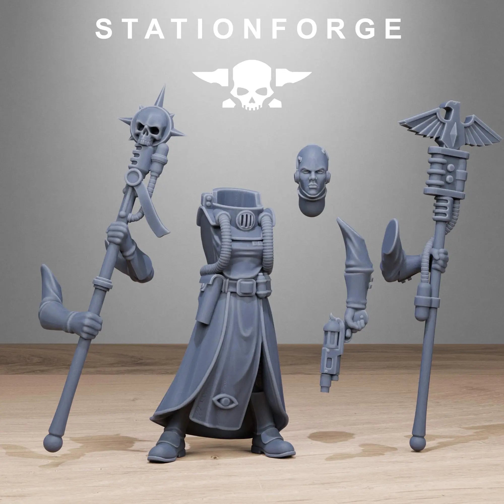 GrimCorp Seers by Station Forge 28/32mm Heroic Scale Miniature, 32mm tall, 10 Units
