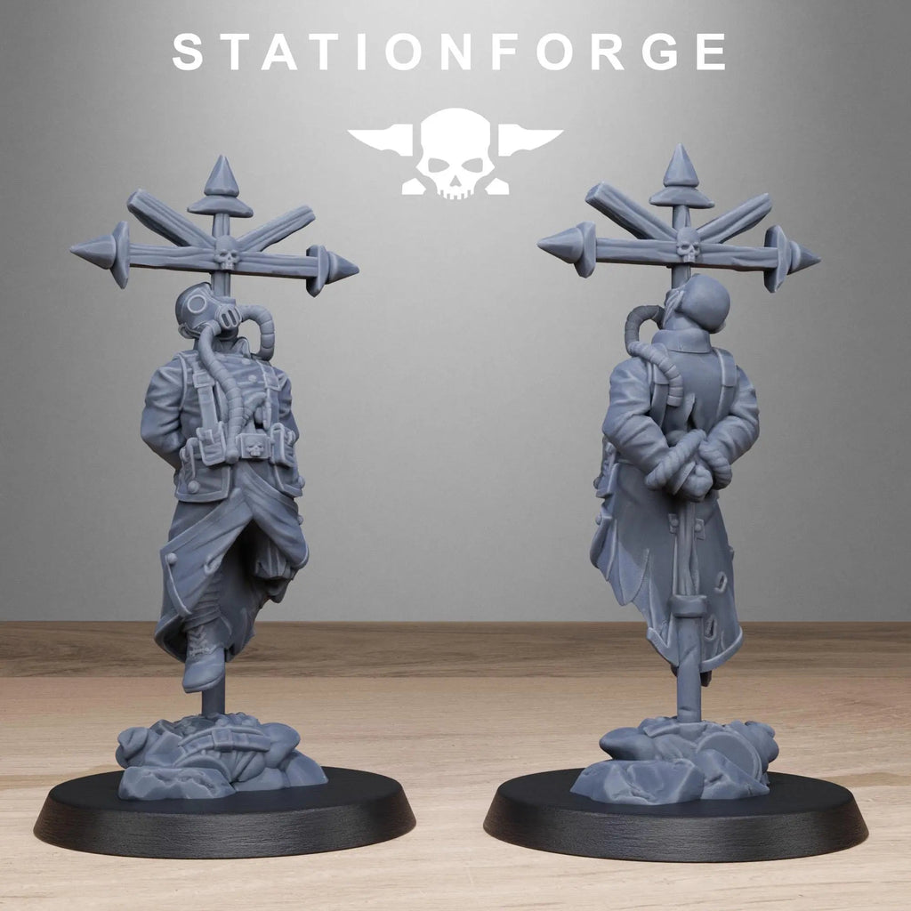 GrimGuard Objective Markers by Station Forge 28/32mm Heroic Scale Miniature, 10 Markers, Proxy, Grimdark, Sci-Fi, OPR, Trench Crusade