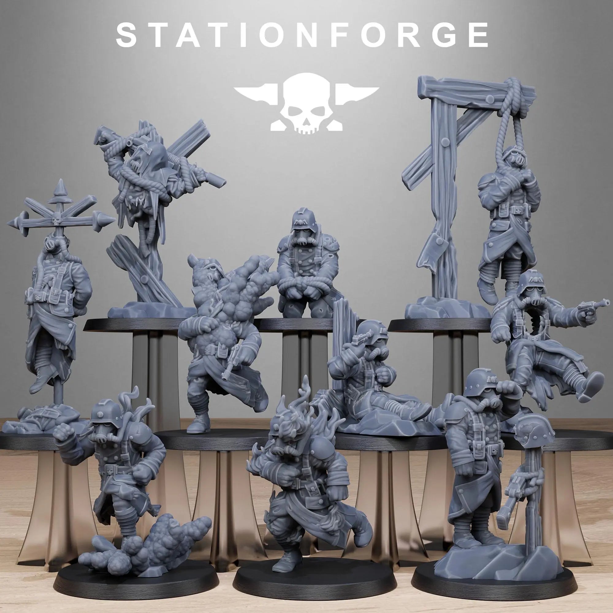 GrimGuard Objective Markers by Station Forge 28/32mm Heroic Scale Miniature, 10 Markers, Proxy, Grimdark, Sci-Fi, OPR, Trench Crusade
