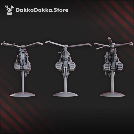 GorgWorks Copters by DakkaDakka 28mm Heroic Scale Miniature, 65mm tall, 3 Vehicles