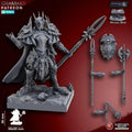 Vampire Duke by Ghamak 28mm Scale Miniature, 36mm tall, Marine, Proxy, Fantasy, Vampire Lord, Duke, Multiple Weapons, OPR
