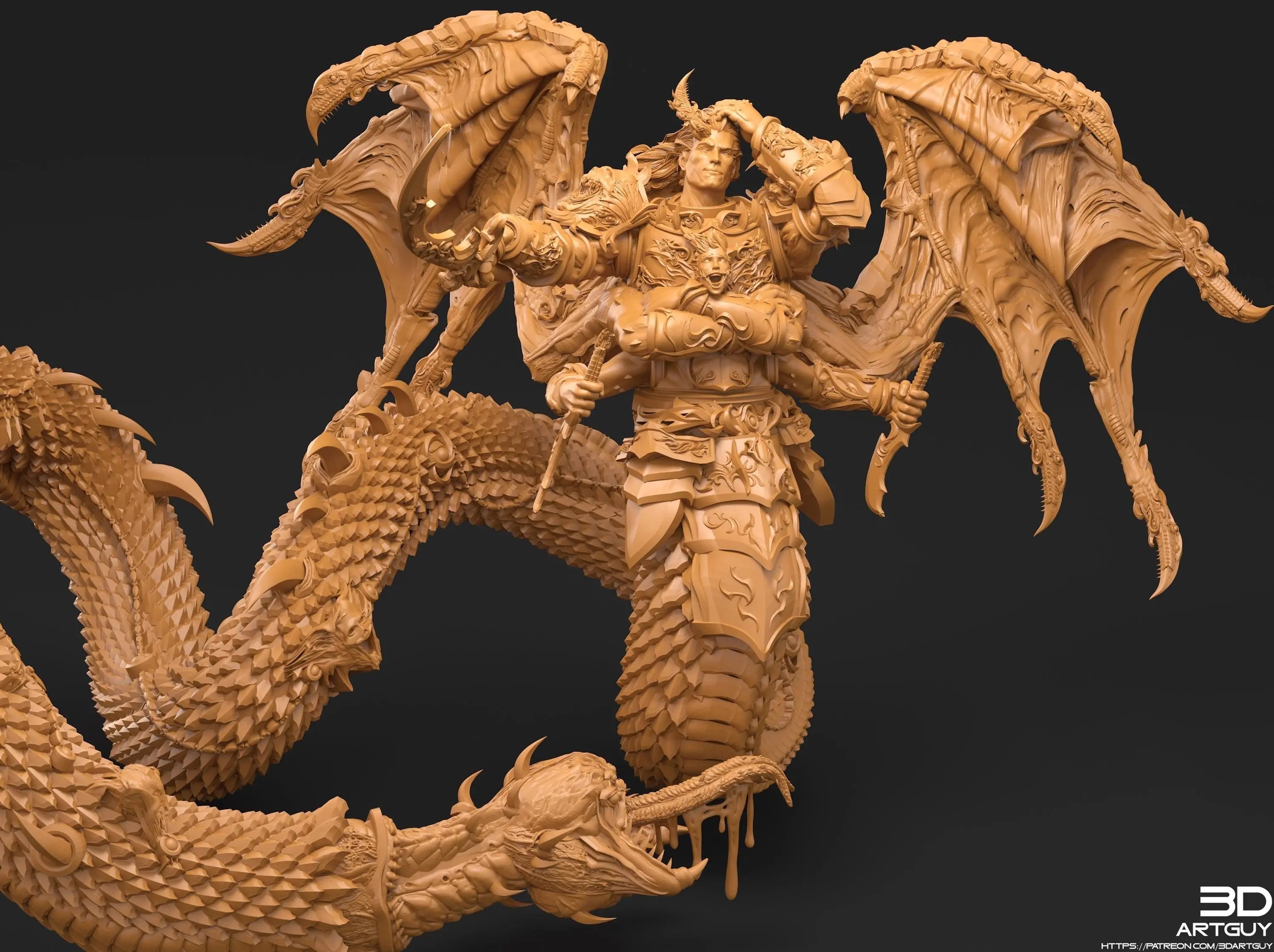 Giant Snake by 3DArtGuy 28/32mm scale, 50mm or 100mm, Miniature War Gaming Figure