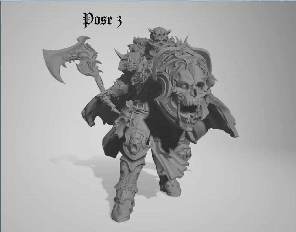 Chaos Knight by 3DArtGuy 32mm scale, 50mm, Miniature War Gaming Figure, Grim Dark, Proxy, Fantasy, Old World