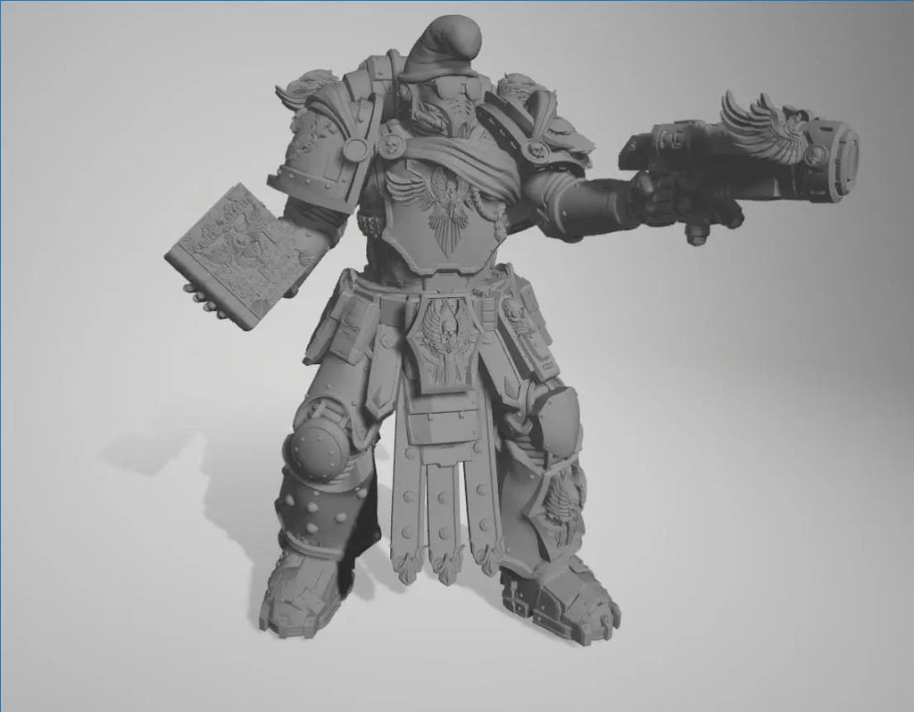 Space Smurf by 3DArtGuy 28/32mm scale, 50mm or 100mm, Miniature War Gaming Figure, Grim Dark, Proxy, Ultra, Marine, Smurf, XIII