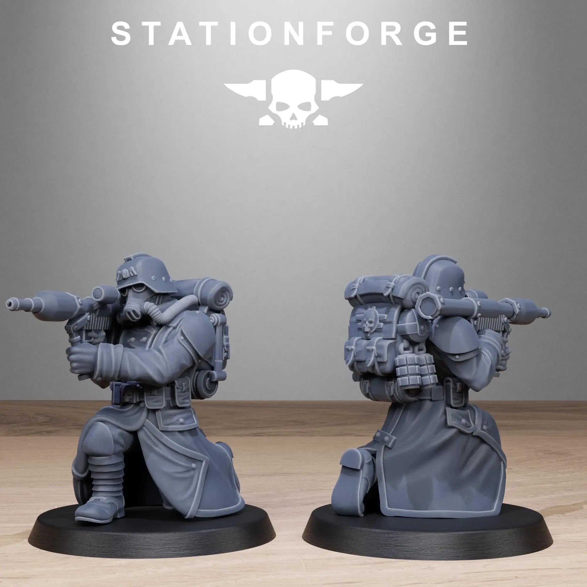 Grimguard Rocketers by Station Forge 28/32mm Heroic Scale Miniature, 34mm tall, 10 Units