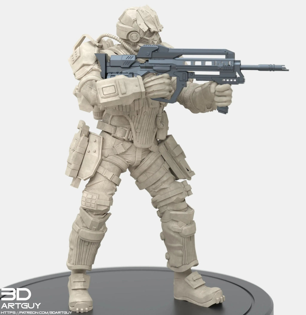 Killzone Assault Trooper by 3DArtGuy 32mm scale, 50mm or 100mm, Miniature War Gaming Figure, gaming, Space, Proxy, Fantasy, Sci-Fi, Trooper