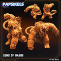 Lions of Habibi by Papsikels Miniature, 45mm Miniature, 32mm Heroic Scale, War Gaming, Proxy, Trench Crusade, Tabletop gaming